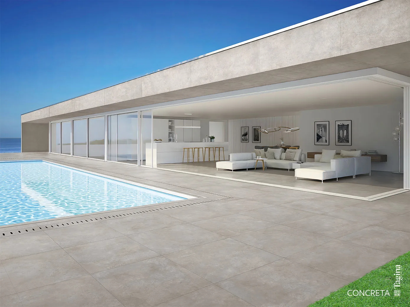 Tagina Concreta Grigio Chiaro – Pool Outdoor Bereich